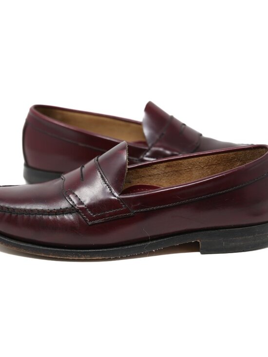 GH Bass Weejuns Penny Loafers Mens 10 D Larson Burgundy Leather 124106 Nice EUC main image 5